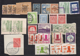 1888-1947. SVERIGE.  LOKALPOST. Selection With 31 Mainly Cancelled Stamps. Interesting.  - JF520124 - Emisiones Locales