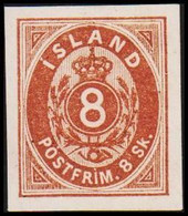 1873. ISLAND.8 SKILLING. Reprint. Printed Reverse Nytryk Til Standard-Katalog. A Fine ... (MICHEL 4C REPRINT) - JF520154 - Unused Stamps