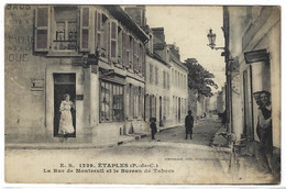 ETAPLES (62) - La Rue De Montreuil Et Le Bureau De Tabacs - Ed. Stevenard, Boulogne-sur-Mer - Etaples