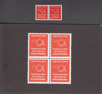 1963. DANMARK NØDFRIMÆRKE. Indenlandsk Brevporto DANMARK. PAIR. And The Original Folder.  - JF520288 - Proofs & Reprints