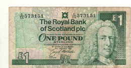 SCOTLAND  1 Pound  P351c  "Royal  Bank Of Scotland"  Dated 24th January  1996 - 1 Pond