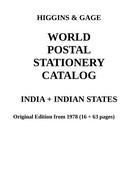 Higgins & Gage WORLD POSTAL STATIONERY CATALOG INDIA & STATES (PDF) - Postal Stationery