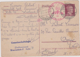 Carte Lettre Militaria WW2 1944 Avec Entier Postal Allemagne  Gemeinschaftslager Wesermunde Vers Anzin Dept 59 Nord - 2. Weltkrieg 1939-1945