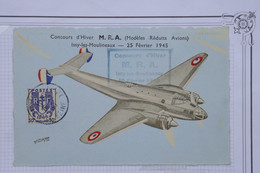 AO 14 FRANCE BELLE  CARTE 1945  CONCOURS D HIVER M.R.A  + AFFRANC. PLAISANT - 1960-.... Covers & Documents