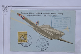 AO 14 FRANCE BELLE  CARTE 1945  CONCOURS D HIVER M.R.A  + AFFRANC. PLAISANT - 1960-.... Brieven & Documenten