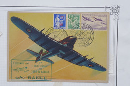 AO 14 FRANCE BELLE  CARTE 1947  1ER  ESSAI TOUR DU CADRAN  LA BAULE  + AFFRANC. PLAISANT - 1960-.... Briefe & Dokumente