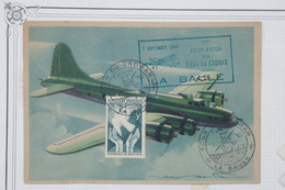 AO 14 FRANCE BELLE  CARTE 1947  1ER  ESSAI TOUR DU CADRAN  LA BAULE  + AFFRANC. PLAISANT - 1960-.... Brieven & Documenten