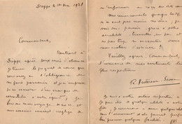 VP19.658 - 1921 - Lettre De Mr R. HUTEREAU à DIEPPE Pour Mr Le Commandant René ROBERT Ecole Navale à BREST - Manuscripts