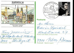 ALLEMAGNE  Carte PAP 1981 Stuttgart Albertus Magnus - Théologiens