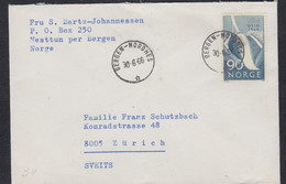 Norway 1966 Cover Ca Bergen-Nordnes 30.6.1966 (57749) - Lettres & Documents