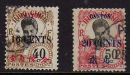 Canton  - Timbres D'Indochine Surcharges - Used Stamps