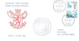 BELGIUM - 24.11.1978 - RODE MUTSEN BERETS ROUGES TIELEN 3 Bn Para - Lot 25039 - Brieven En Documenten