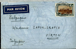 Lettre  Obl. ELISABETHVILLE  1939 Pour Virton (BE) Avec N° 202 - 1923-44: Brieven
