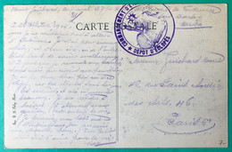 France WW1 - Cachet DEPOT D'ECLOPES Sur CPA (Vendeuvre-sur-Bars, Aube) - (C494) - 1877-1920: Période Semi Moderne