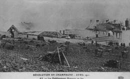 REVOLUTION EN CHAMPAGNE - AVRIL 1911 - AY - Les Etablissements Bissinger En Feu - Champagne-Ardenne