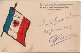 CARTE POSTALE COEUR DE JESUS SAUVEZ LA FRANCE 1915 GUERRE FRONT DE L AISNE POILU - 1914-18