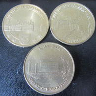 Monnaie De Paris - 3 Médailles : L'Île D'Aix 2002, Chambord Et Carcassonne 2004 - Other & Unclassified