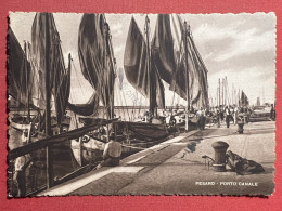 Delcampe - Cartolina - Pesaro - Porto Canale - 1951 - Pesaro
