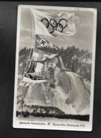 DR 1936 Olympische Spiele Garmisch / Hakenkreuzfahne - War 1939-45