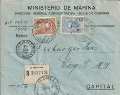 Argentine Lettre Recommandée 1938 - Cartas