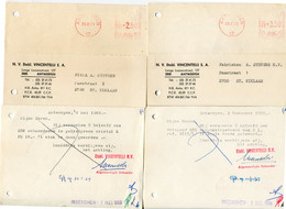 1968/73 8 Kaarten Van NV Etabl. VINCENTELLI SA Antwerpen - Gefr. 2 + 2.50 + 3.50 Fr - ...-1959