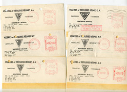1963/67 6 Kaarten Van VISSERIES & TREFILERIES REUNIS Machelen - Gefr.  2 Fr  B 1153 - 1960-1979