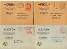 4 Kaarten Van VAN DER HEYDEN Ets Bruxelles - Gefr. 1.20 Fr - F 296 - Membre UDIAS - 1960-1979