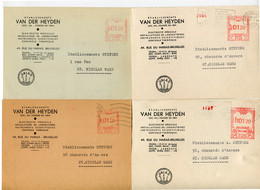 4 Kaarten Van VAN DER HEYDEN Ets Bruxelles - Gefr. 1.20 Fr - F 296 - Membre UDIAS - 1960-79