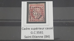 LOT584730 TIMBRE DE FRANCE OBLITERE N°57 TB CADRE SUP CASSE GC3581 SAINT ETIENNE - 1871-1875 Ceres