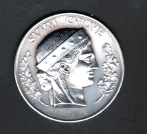 Medaille Argent , Diametre: 57mm, Poids 90 Grammes, 2 ème Republique, Tribunal De Commerce, Departement De La Seine,1853 - Professionnels / De Société