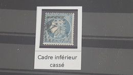 LOT584761 TIMBRE DE FRANCE OBLITERE N°60 TB CADRE INF CASSE - 1871-1875 Ceres