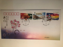 China FDC,2009 10th Anniversary Of Macao's To The Motherland - 2000-2009