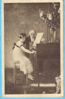 La Leçon De Musique-Clavecin-Piano-d'après Peinture De J-A Muenier- Carte Postale Ancienne - Musique