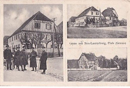 GRUSS AUS NEU LAUTERBURG.         PFALZ. GRENZE.               THEME DOUANE - Lauterbourg