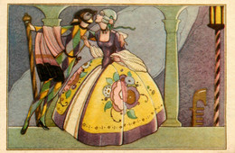 Italia * CPA Illustrateur Italien Art Déco * Arlequin Femme * Mode Robe Amour Danse * éditeur Fotocelere N°510 - Sonstige & Ohne Zuordnung