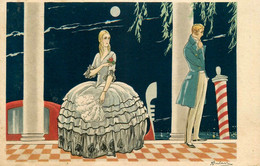 Italia * CPA Illustrateur Italien Art Déco ANBARD ? * Homme Femme Amoureux Amour * éditeur CCM N°2590-1 - Sonstige & Ohne Zuordnung