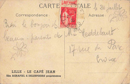 PAIX 50C PUB L ART VIVANT LILLE 20/7/1935 - Briefe U. Dokumente