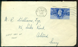 Great Britain 1946 Front Of FDC Peace SG 491 - ....-1951 Pre Elizabeth II