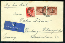 Great Britain 1936 Airmail Cover From London To Germany SG 458 And 459 - Cartas & Documentos