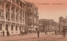 CASABLANCA (Maroc) à Petit Prix - Rue De Marseille (en Rose !)  - Cpa En Bon état - 2 Scans - Casablanca