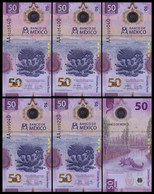 Mexico 50 Pesos (2021),  5 Different Signatures, AA Prefix, 5 Pcs Per Set, Polymer, UNC - Mexico