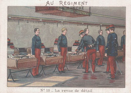 CHROMO AU BON MARCHE NOUVEAUTES BESANCON AU REGIMENT  N° 15 LA REVUE DE DETAIL - Au Bon Marché