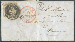 N°6 - Médaillon 10c. Brun. Bien Margé, Obl. P.7 Sur Lettre De ATH le 21 Août 1851 + Boîte Rurale X vers Tournai.   - 193 - 1851-1857 Medaglioni (6/8)