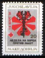 Yugoslavia 1987 Red Cross, Cancer MNH - Impuestos