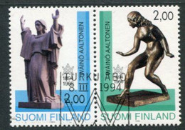 FINLAND 1994 Aaltonen Birth Centenary: Sculptures  Used.  Michel  1242-43 - Gebraucht