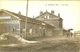 80 ROISEL LA GARE EN 1922 OBLITERATION DE CHAULNES ARRONDISSEMENT DE PERONNE - Roisel