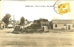 80 ROISEL PLACE DE LA GARE EN 1921 CAFE HOTEL RESTAURANT LOUIS DIDIER ARRONDISSEMENT DE PERONNE - Roisel