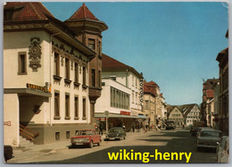 Albstadt Ebingen - Bahnhofstraße 1   Mercedes Heckflosse MAN Eckhauber - Albstadt