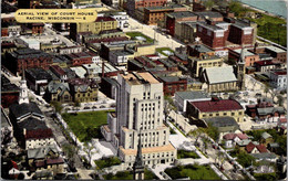 Wisconsin Racine Aerial View Of Court House - Racine