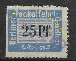 Privatpost Berlin, Guter Wert Der Packetfahrt-Gesellschaft Von 1884 - Privatpost